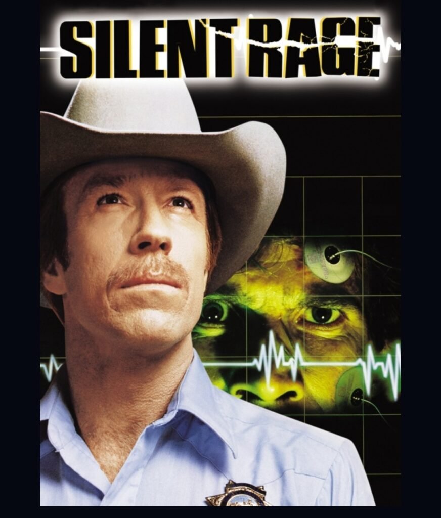 Alt = movie poster for the 1982 movie starring chuck Norris Silent Rage. Chuck Norris dies 2026