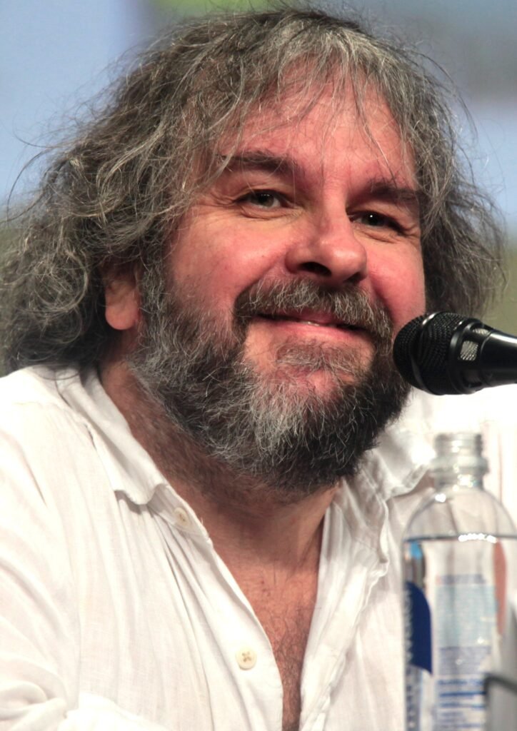 Alt = Peter Jackson speaking at the 2014 San Diego Comic Con International, for "The Hobbit: The Battle of Five Armies", at the San Diego Convention Center in San Diego, California. Stephen Colbert Lord of the Rings movie