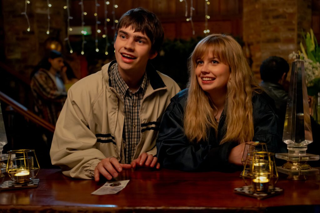 Alt = Spike Fearn stars as Owen and Angourie Rice as Emily in director Alicia MacDonald’s FINDING EMILY, a Focus Features release. Credit: Matt Squire / © 2026 FOCUS FEATURES LLC And Universal Pictures 
Finding Emily romantic comedy review