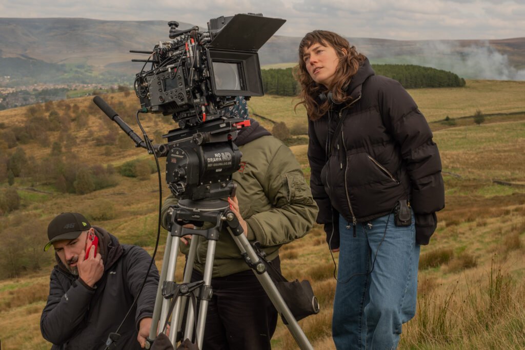 Alt = Director Alicia MacDonald on the set of her film, FINDING EMILY, a Focus Features release.
Credit: Matt Squire / © 2026 FOCUS FEATURES LLC And Universal Pictures 
Finding Emily romantic comedy review
