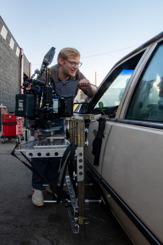 Alt= Curry Barker on the set of his movie obsession 
2026 FOCUS FEATURES LLC
Obsession movie review psychological horror