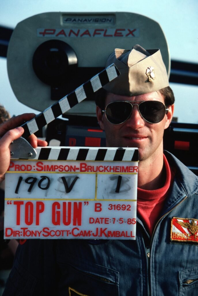 Alt = Filming of the movie "Top Gun" at Naval Air Station Miramar, California (USA), in 1985. Here, a real U.S. naval aviator assists film makers in the production of the motion picture. By PH2 Michael D.P. Flynn, U.S. Navy ©Creative Commons CC0 License
Top Gun IMAX experience