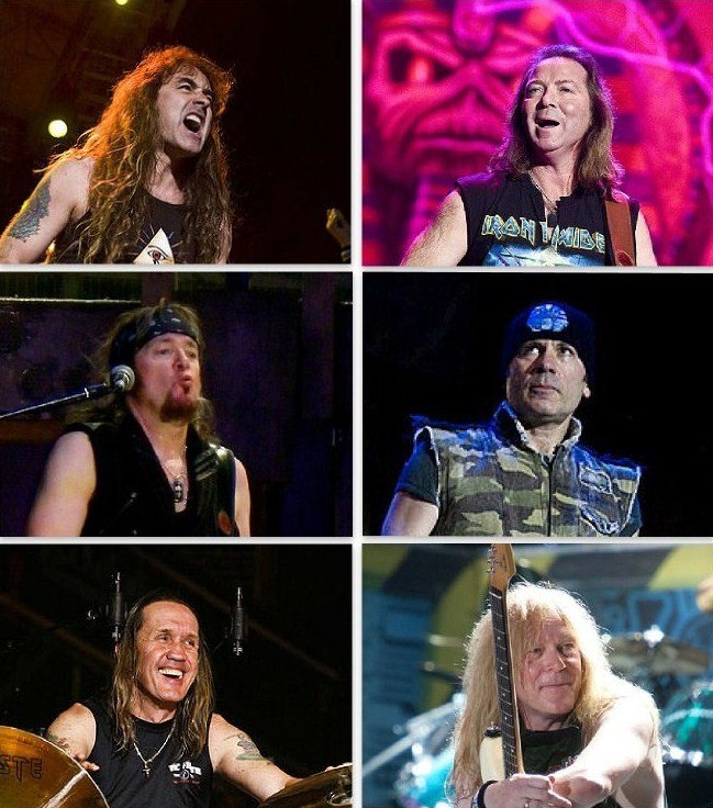 Alt = Clockwise from top left:ls, Dave Murray, Bruce Dickenson, Janick Gers, Nicko McBrain & Adrian Smith

Iron Maiden Burning Ambition legacy