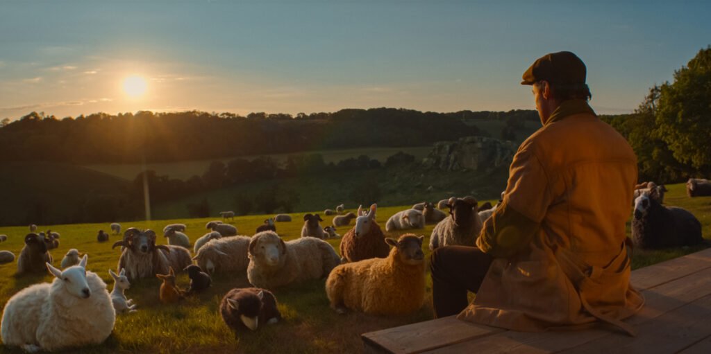 Alt = Hugh Jackman as George Hardy in THE SHEEP DETECTIVES, from Amazon MGM Studios.
Photo credit: Courtesy of Amazon MGM Studios
© 2026 Amazon Content Services LLC. All Rights Reserved.
Sheep Detectives Movie Review