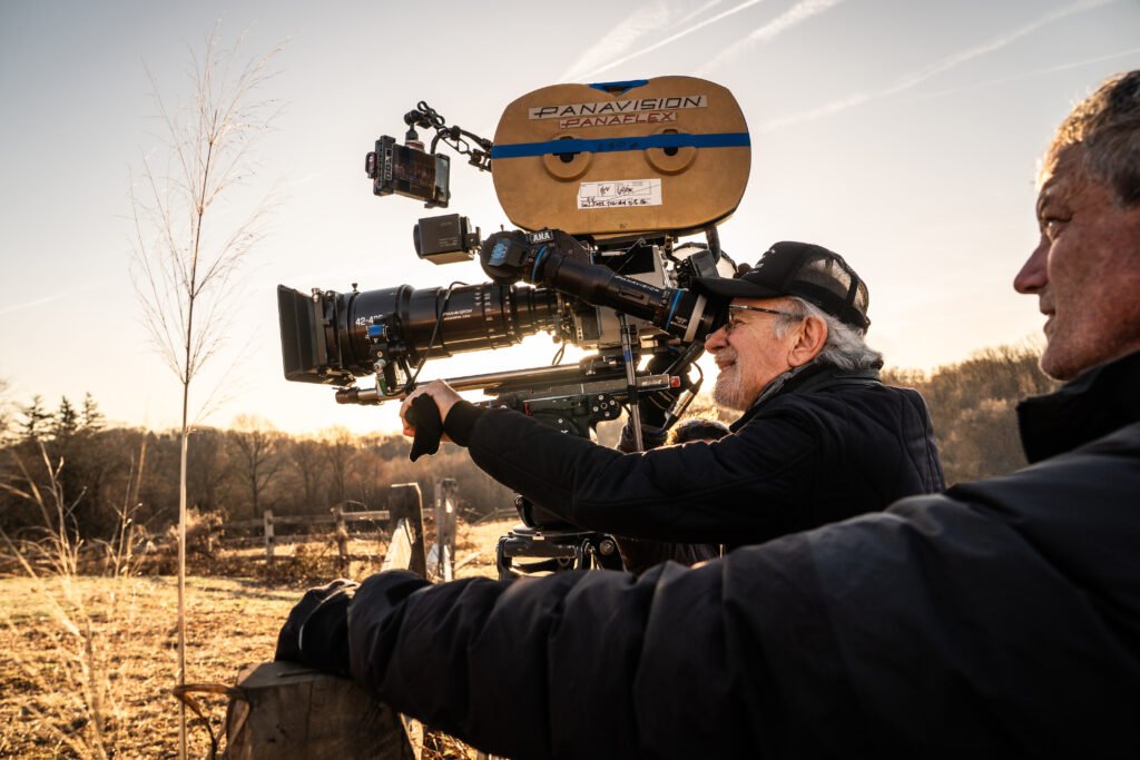 Alt = Director Steven Spielberg on the set of his film DISCLOSURE DAY. 
Disclosure Day movie review