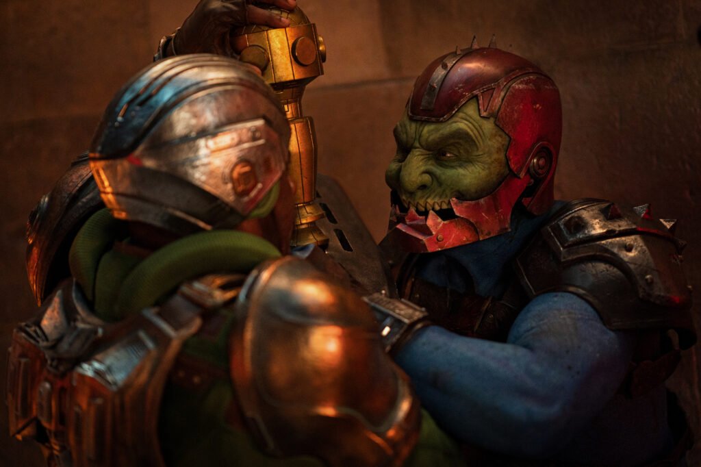 Alt = Sam C Wilson stars as Trap Jaw in MASTERS OF THE UNIVERSE. © 2026 Amazon MGM Studios / Sony Pictures / Mattel.