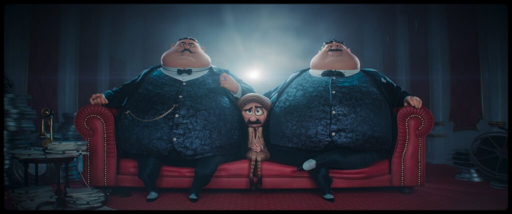 Alt = Jeff Bridges voices Frank and Elwood Bright, twin brothers and the bosses of a film studio inIllumination’s Minions & Monsters, directed by Pierre Coffin. © Universal Studios. All Rights Reserved
Minions & Monsters Review

