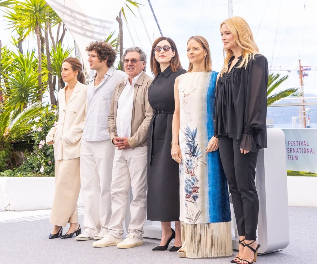 Alt = Cast and Crew Including Director Rebecca Zlotowski And leading actress Jodie Foster at A Private Lif 2025 Cannes Film Festival By Harald Krichel ©Creative Commons Attribution-Share Alike 4.0
A Private Life Movie Review