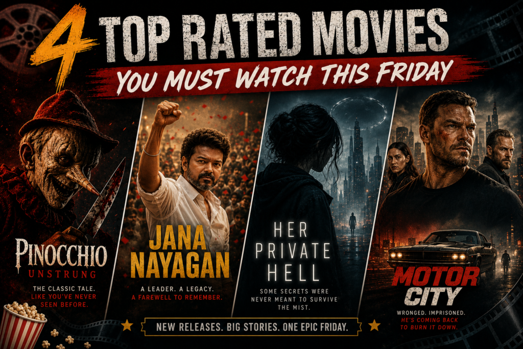 Alt = image showing new movies coming
4 Top Rated Movies Coming This Friday