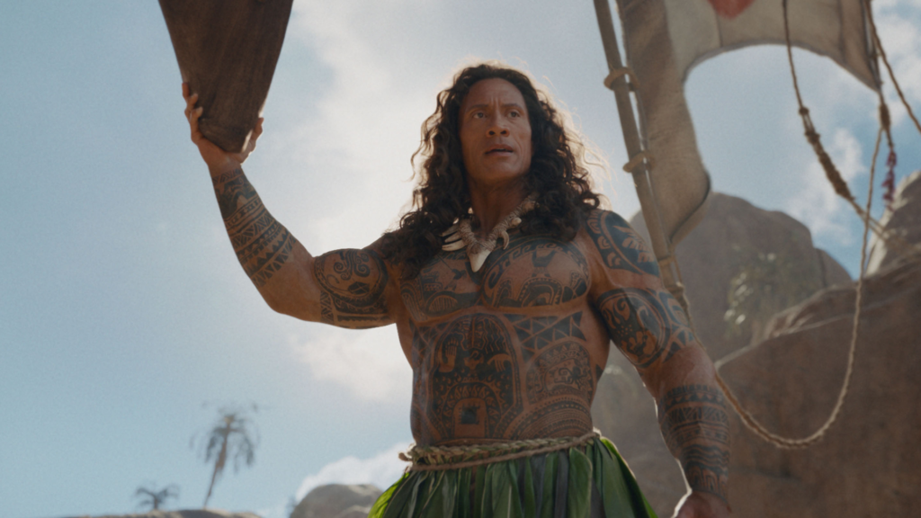 Alt = Dwayne Johnson as Maui in Disney’s live-action MOANA. Photo courtesy of Disney. © 2025 Disney Enterprises, Inc. All Rights Reserved.
Moana Live Action Review