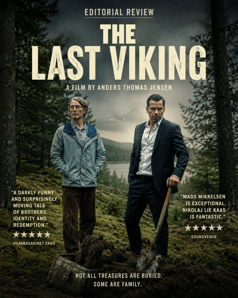Alt = The Last Viking review featured image showing two brothers in a forest during a tense search for hidden treasure