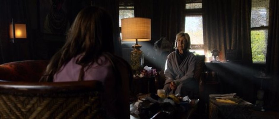 Alt = Stefanie Scott as Quinn and Lin Shaye As Elise Rainier In Insidious Chapter 3 © 2015 Sony Pictures Industries, Inc. and Blumhouse Productions, LLC. All rights reserved. Insidious Chapter 3 Review