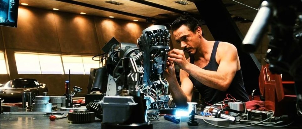 Alt = Robert Downey Jr. in Iron Man (2008) ©Marvel Studios and the Walt Disney Company. All rights reserved.
Iron Man Review