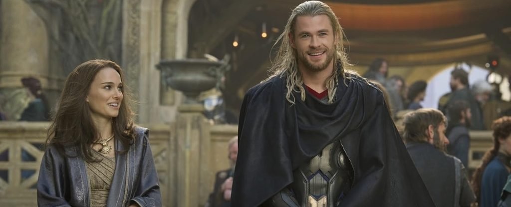 Alt = Natalie Portman and Chris Hemsworth in Thor The Dark World (2013). ©Marvel Studios and the Walt Disney Company. All rights reserved
Thor: The Dark World Review