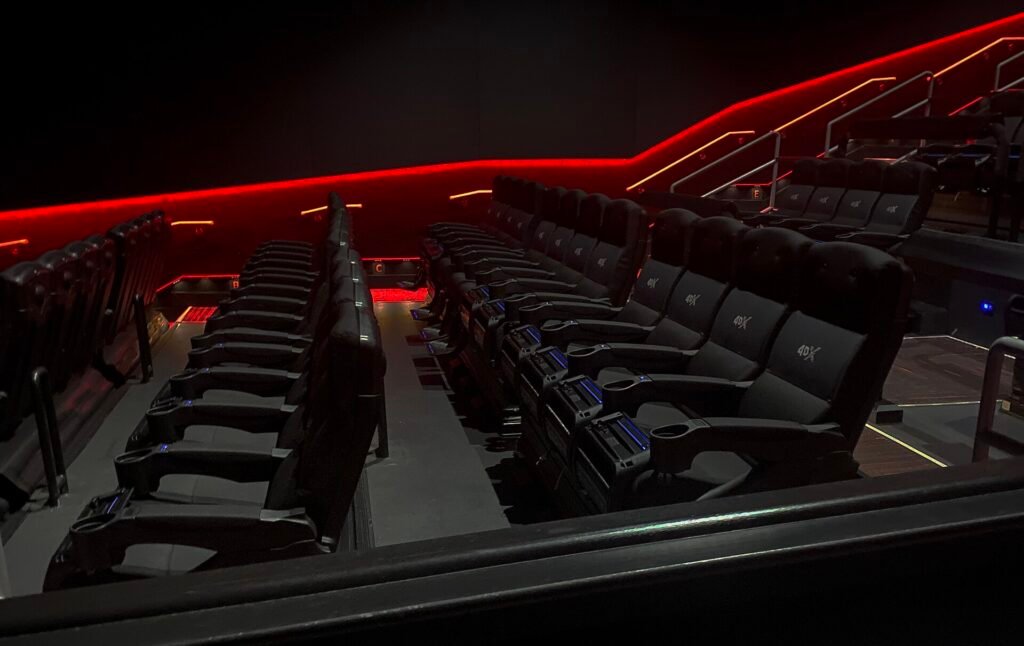 Alt = 4DX theater complete with motion-enhanced seating and multi-sensory effects technology. By Author0612 ©Creative Commons Attribution-Share Alike 4.0
Spider-Man: Brand New Day 4DX 3D Review