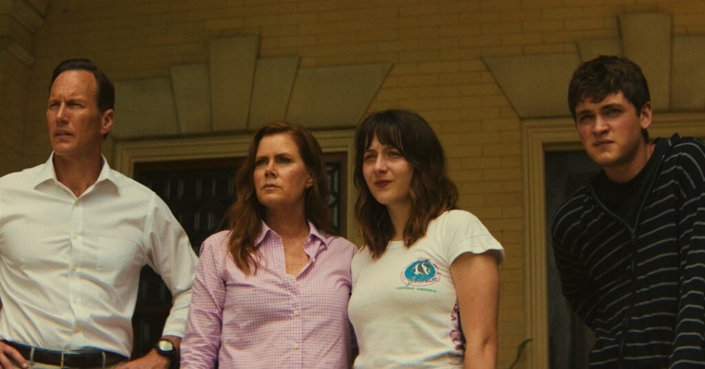 Alt = Patrick Wilson, Amy Adams, Lily Collias and Joe Anders in "Cape Fear," now streaming on Apple TV. © Apple TV And Universal Pictures 2026
Cape Fear TV Series Review