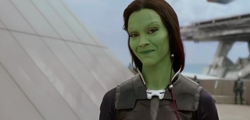 Alt = Zoe SaldanaIn Guardians Of The Galaxy (2014). ©Marvel Studios and the Walt Disney Company. All rights reserved.