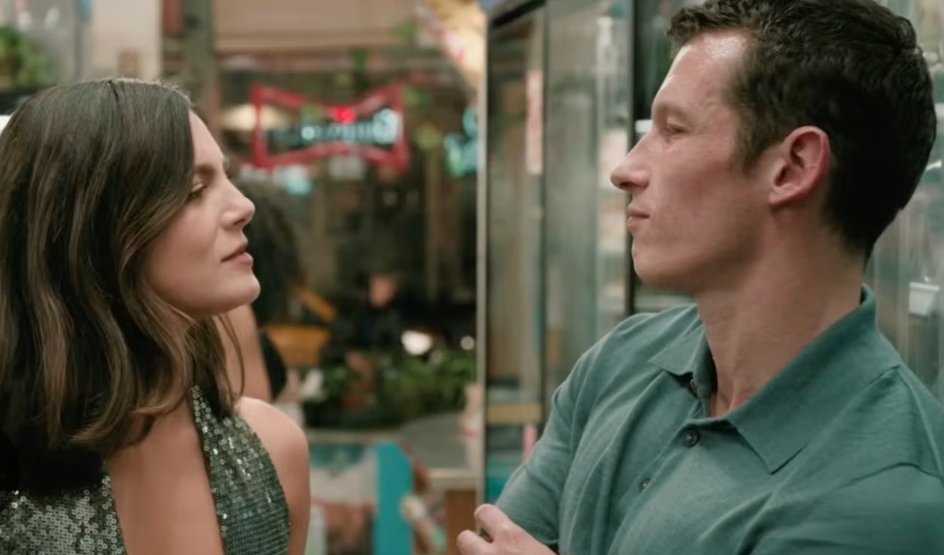 Monica Barbaro and Callum Turner In One Night Only (2026) ©Universal Studios. Courtesy of Universal Studios Licensing LLC. Used with permission
One Night Only Movie Review