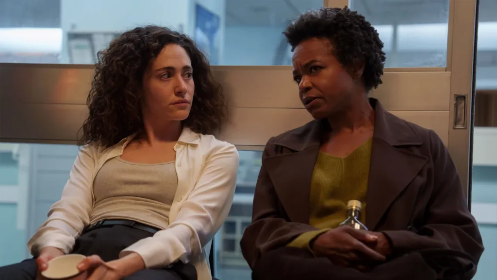 Alt = Emmy Rossum as Alice and  Quincy Tyler Bernstine as Nora In  Furious 2026 Courtesy of Hulu/Disney+
Furious TV Series Review