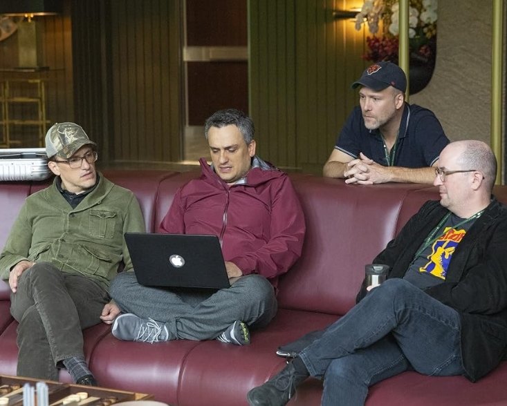 Alt = Anthony Russo, Joe Russo, Christopher Markus, and Stephen McFeely on the set of Avengers: Endgame (2019) ©Marvel Studios and the Walt Disney Company. All rights reserved.
Avengers Endgame 2019 Review