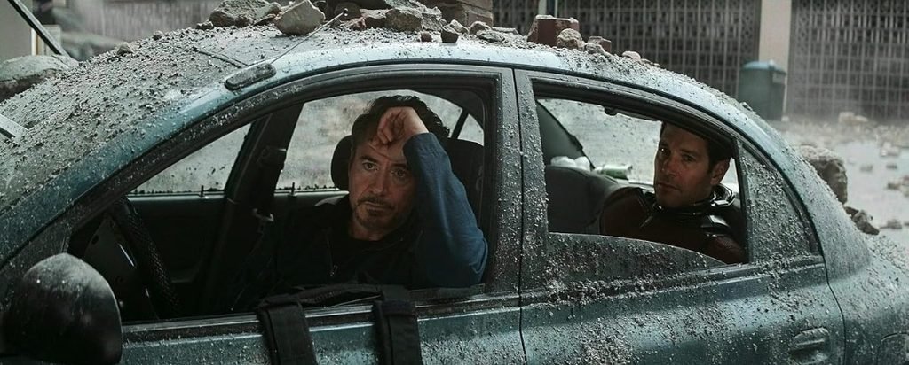 Alt = Robert Downey Jr. and Paul Rudd in Avengers: Endgame (2019) ©Marvel Studios and the Walt Disney Company. All rights reserved.
Avengers Endgame 2019 Review