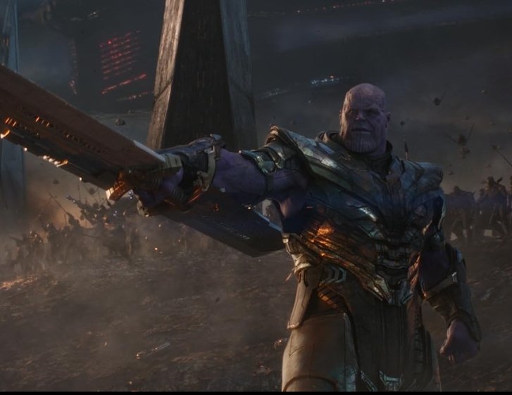 
Alt = Josh Brolin as Thanos  in Avengers: Endgame (2019) ©Marvel Studios and the Walt Disney Company. All rights reserved.
Avengers Endgame 2019 Review